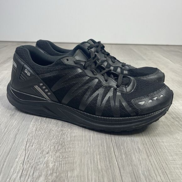 SAS Mission One Shoes Mens Sz 12 EE Extra Wide Black Lace Up Walking Sneakers B - Picture 4 of 10